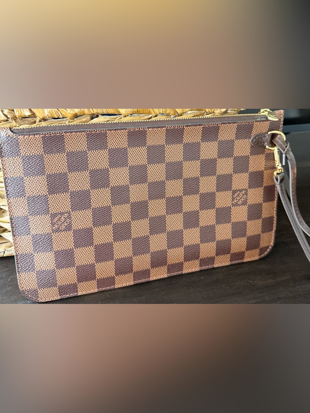 Louis Vuitton Neverfull Damien Monogram Pouch Wristlet Bag Clutch - Picture 6 of 10